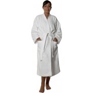 Peignoir col kimono en Coton couleur Blanc Taille L